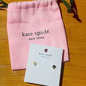 Kate Spade Gold Signature Spade Earrings NWT